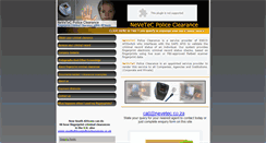 Desktop Screenshot of nevetecpoliceclearance.co.za
